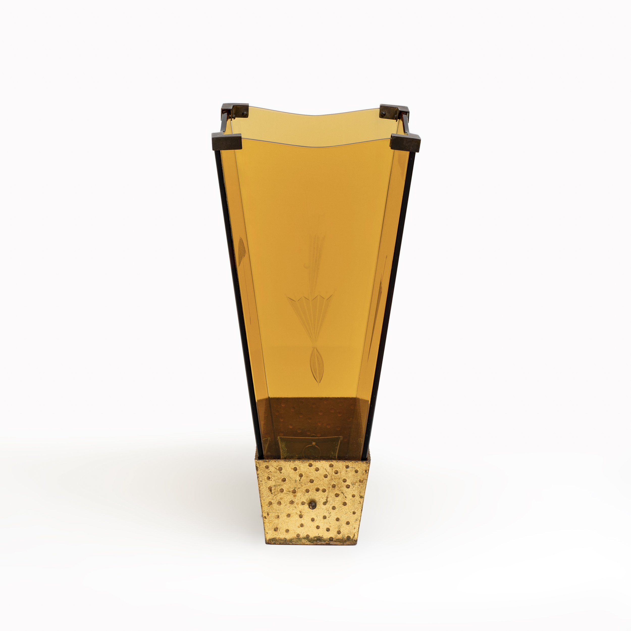 Attributed Pierluigi Colli MidCentury Modern Glass Umbrella Stand by Cristal Art