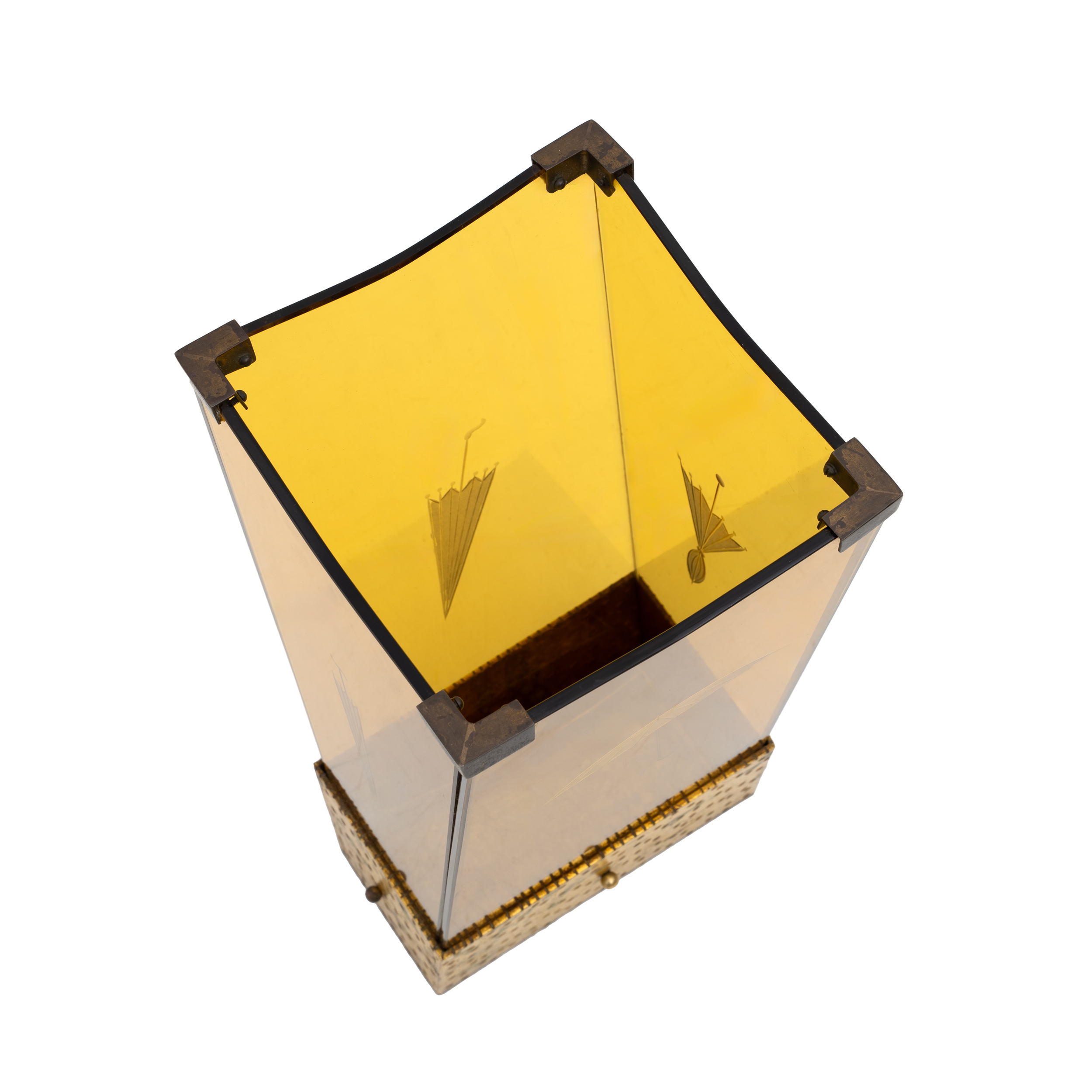 Attributed Pierluigi Colli MidCentury Modern Glass Umbrella Stand by Cristal Art
