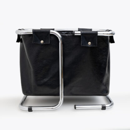 Marcel Breuer leather and Chromed Steel Magazine Rack, 1970s - Image 5