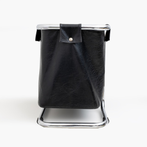 Marcel Breuer leather and Chromed Steel Magazine Rack, 1970s