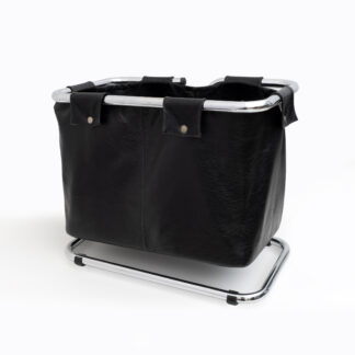 Marcel Breuer leather and Chromed Steel Magazine Rack, 1970s