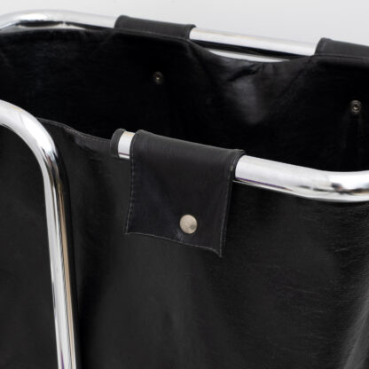 Marcel Breuer leather and Chromed Steel Magazine Rack, 1970s - Image 7