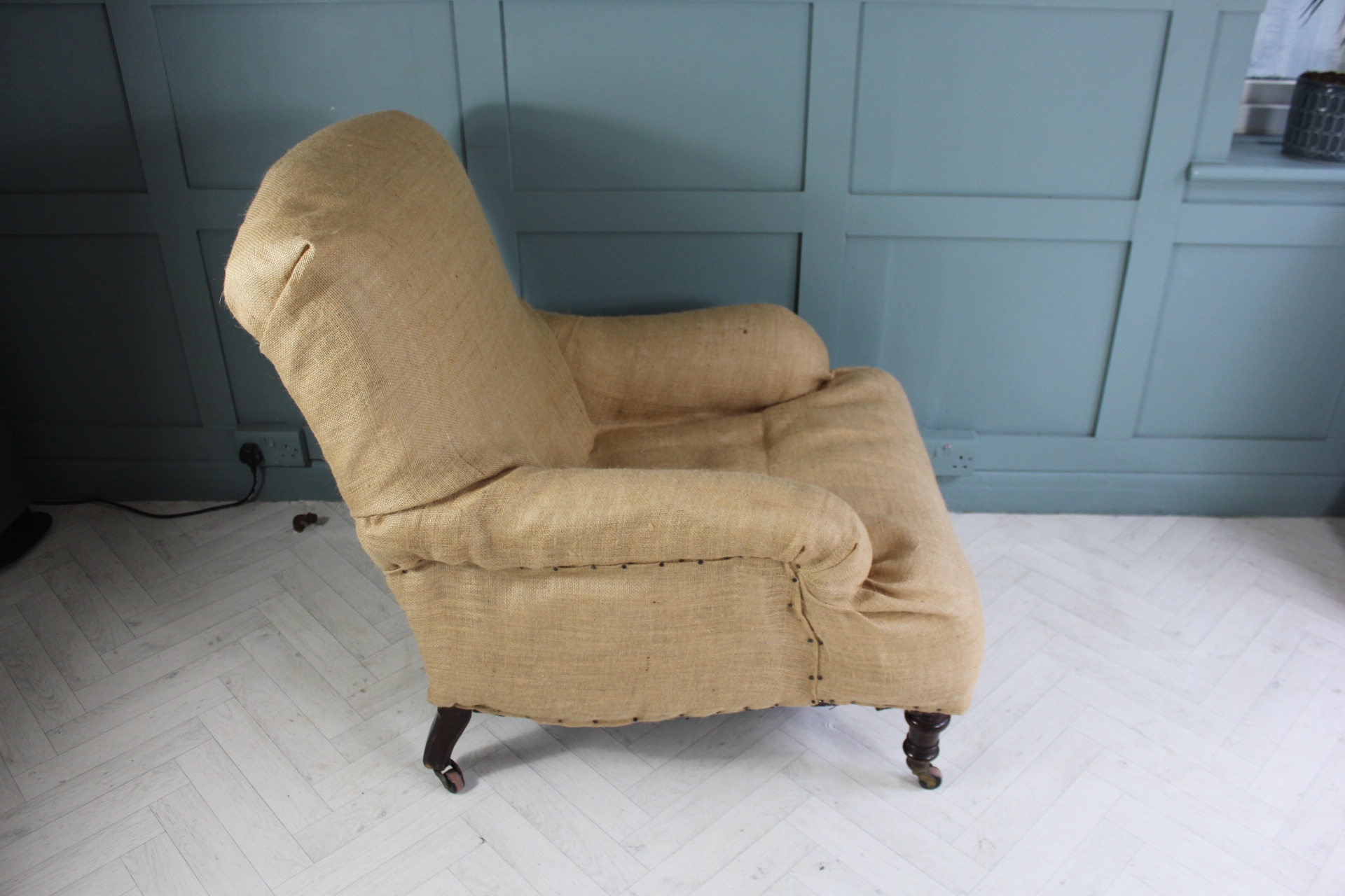 Antique Victorian Armchair Maple & Co for Upholstery