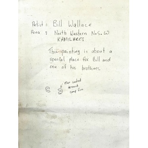 Rare Vintage Aboriginal Dot Painting Acrylic On Canvas By Bill Wallace Of The Kamilaroi People, North West N.S.W. Australia, Signed And Dated '98.