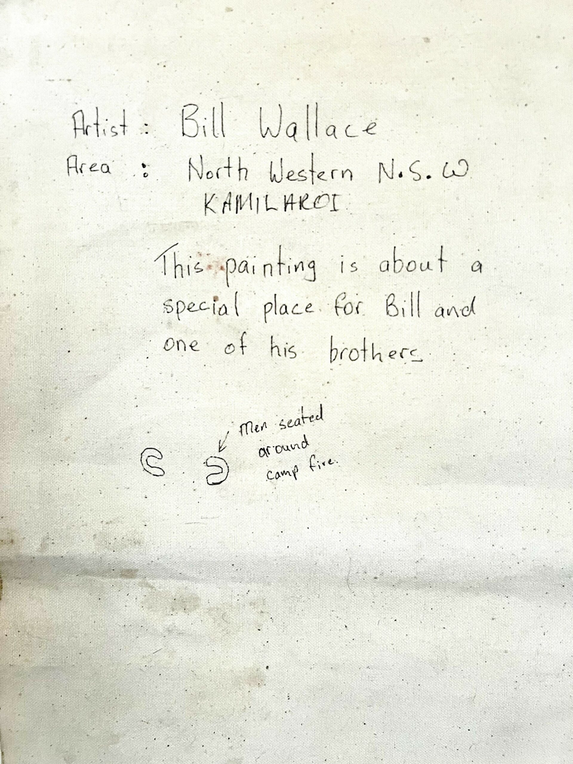 Rare Vintage Aboriginal Dot Painting Acrylic On Canvas By Bill Wallace Of The Kamilaroi People, North West N.S.W. Australia, Signed And Dated '98.
