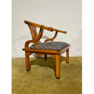Reproduction Chinese Style Brass Bound Arm Chair