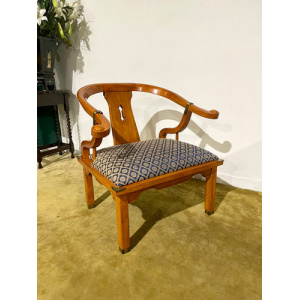 Reproduction Chinese Style Brass Bound Arm Chair