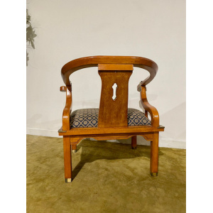 Reproduction Chinese Style Brass Bound Arm Chair
