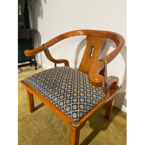 Reproduction Chinese Style Brass Bound Arm Chair