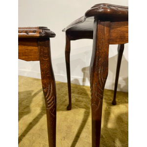 Reproduction Mahogany Nest Of Three Tables