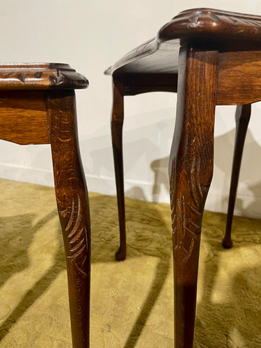 Reproduction Mahogany Nest Of Three Tables