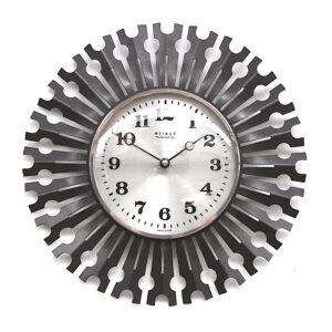 Vintage Brutalist Style Wall Clock By Weimar, 1960s