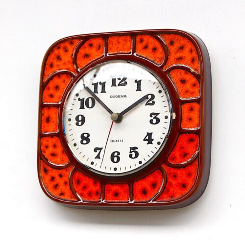 Vintage Lava Wall Clock By Dugena, 1960s