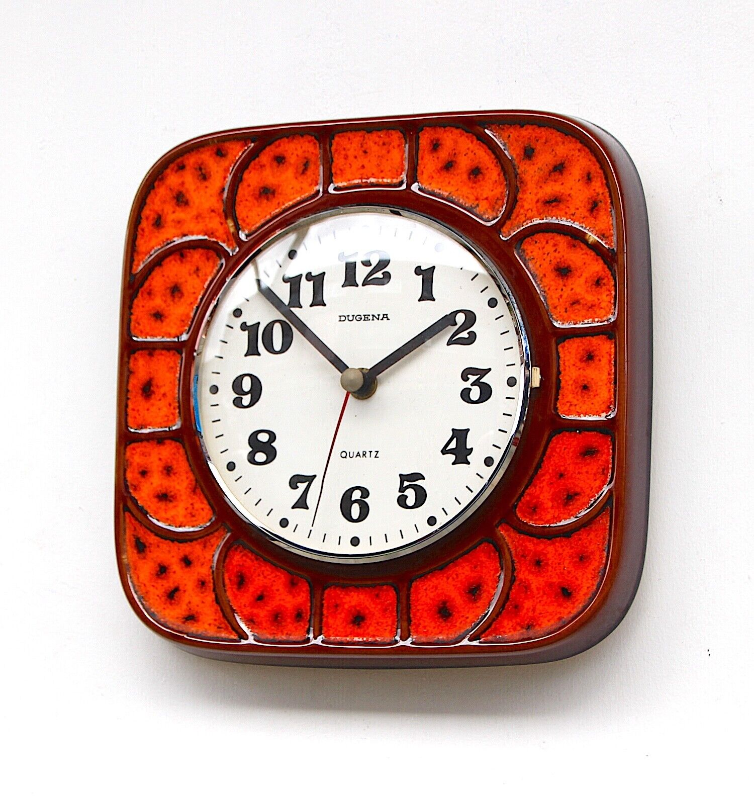Vintage Lava Wall Clock By Dugena, 1960s