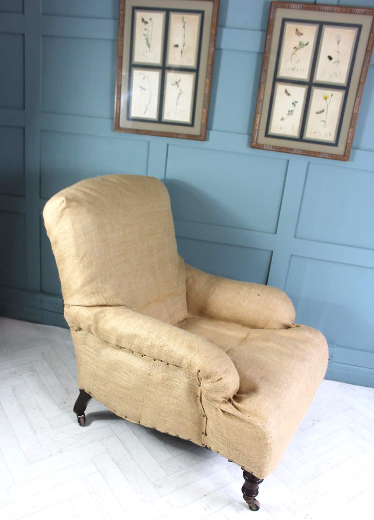 Antique Victorian Armchair Maple & Co for Upholstery