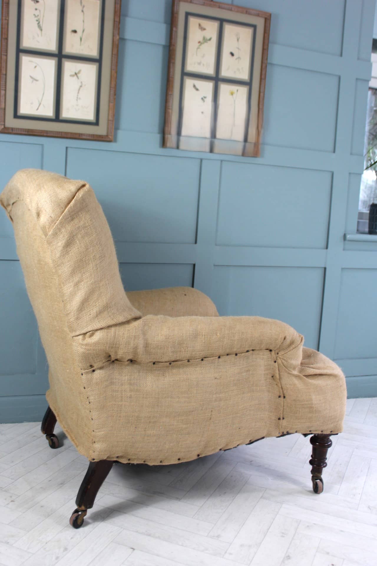 Antique Victorian Armchair Maple & Co for Upholstery