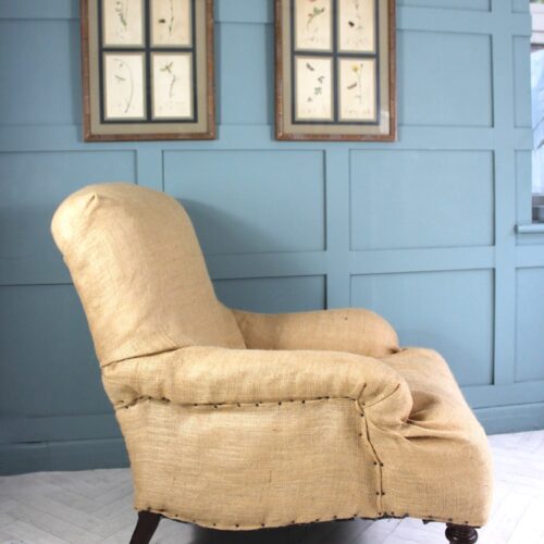 Antique Victorian Armchair Maple & Co for Upholstery
