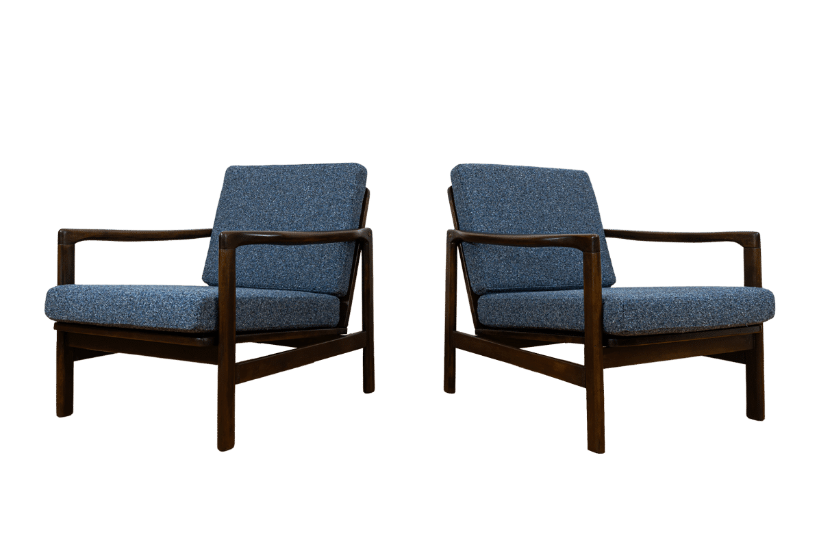 Pair of B-7522 armchairs by Zenon Bączyk, Poland, 1960’S