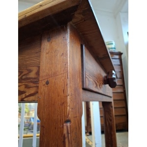1940's POW Made Bakers/Prep/Dining Table In Pitch Pine. Vintage/Interiors/WW2.