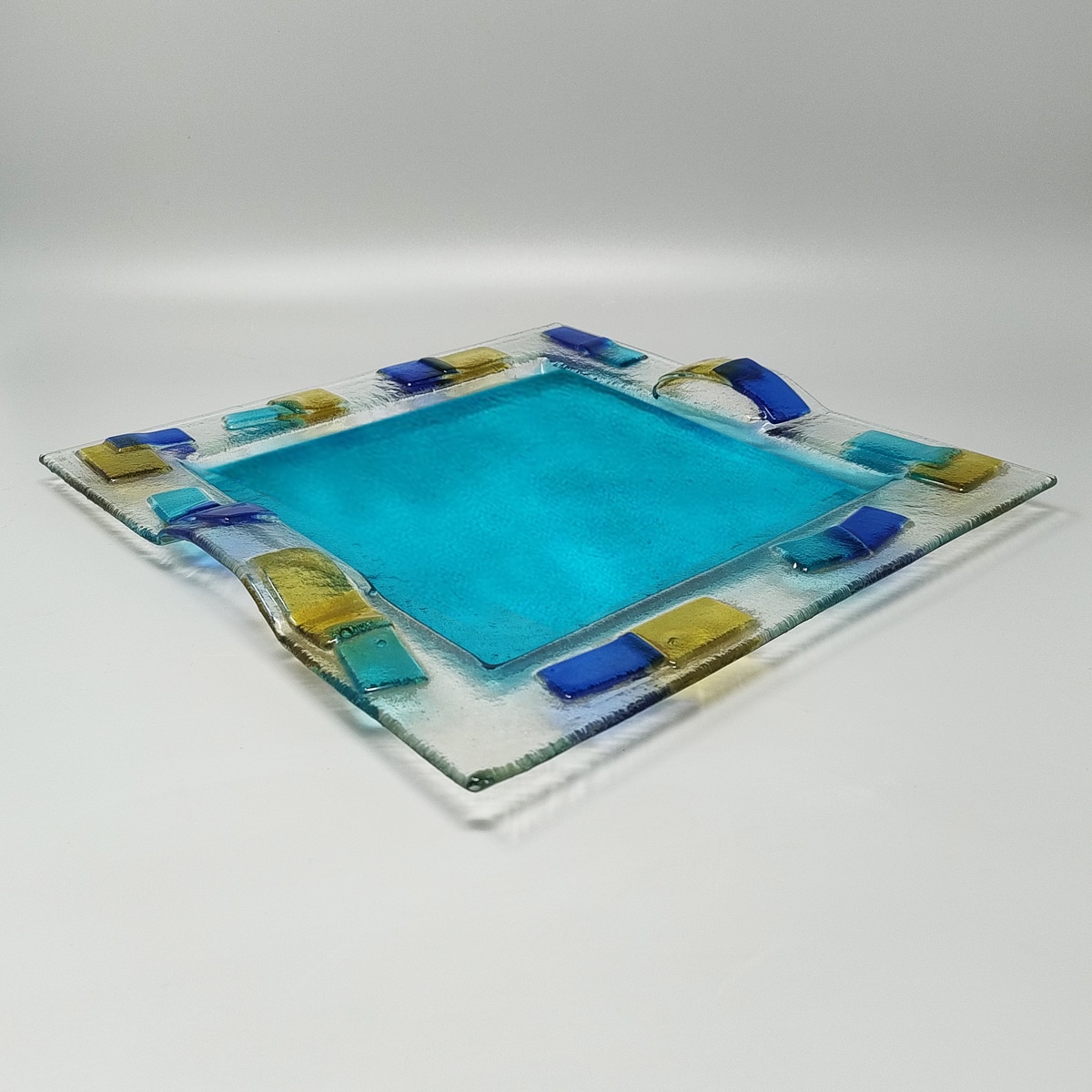 1970s Astonishing Tray By Albatros in Murano Glass. Made in Italy