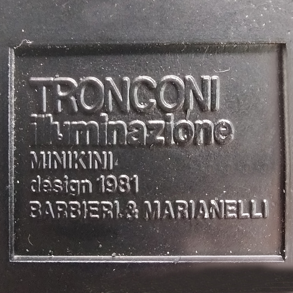 1980s Bikini Table Lamp by Barbieri & Marianelli for Tronconi. Made in Italy