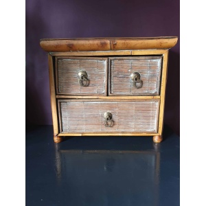 Chinese miniature bamboo drawers