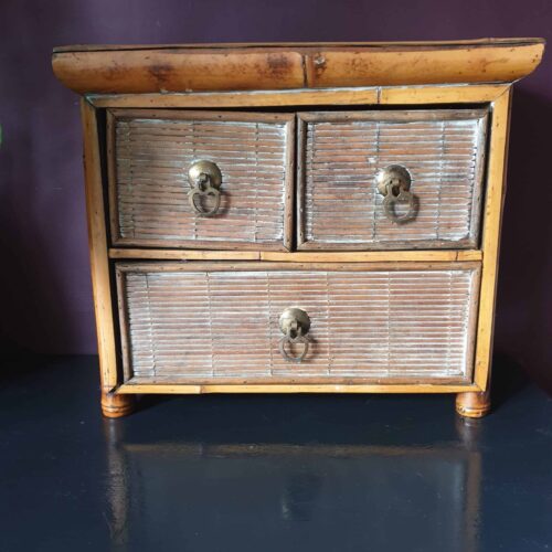 Chinese miniature bamboo drawers