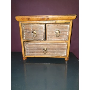 Chinese miniature bamboo drawers