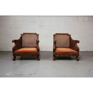 Pair of armchairs, early 20th C