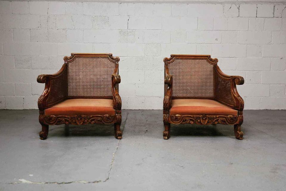 Pair of armchairs, early 20th C
