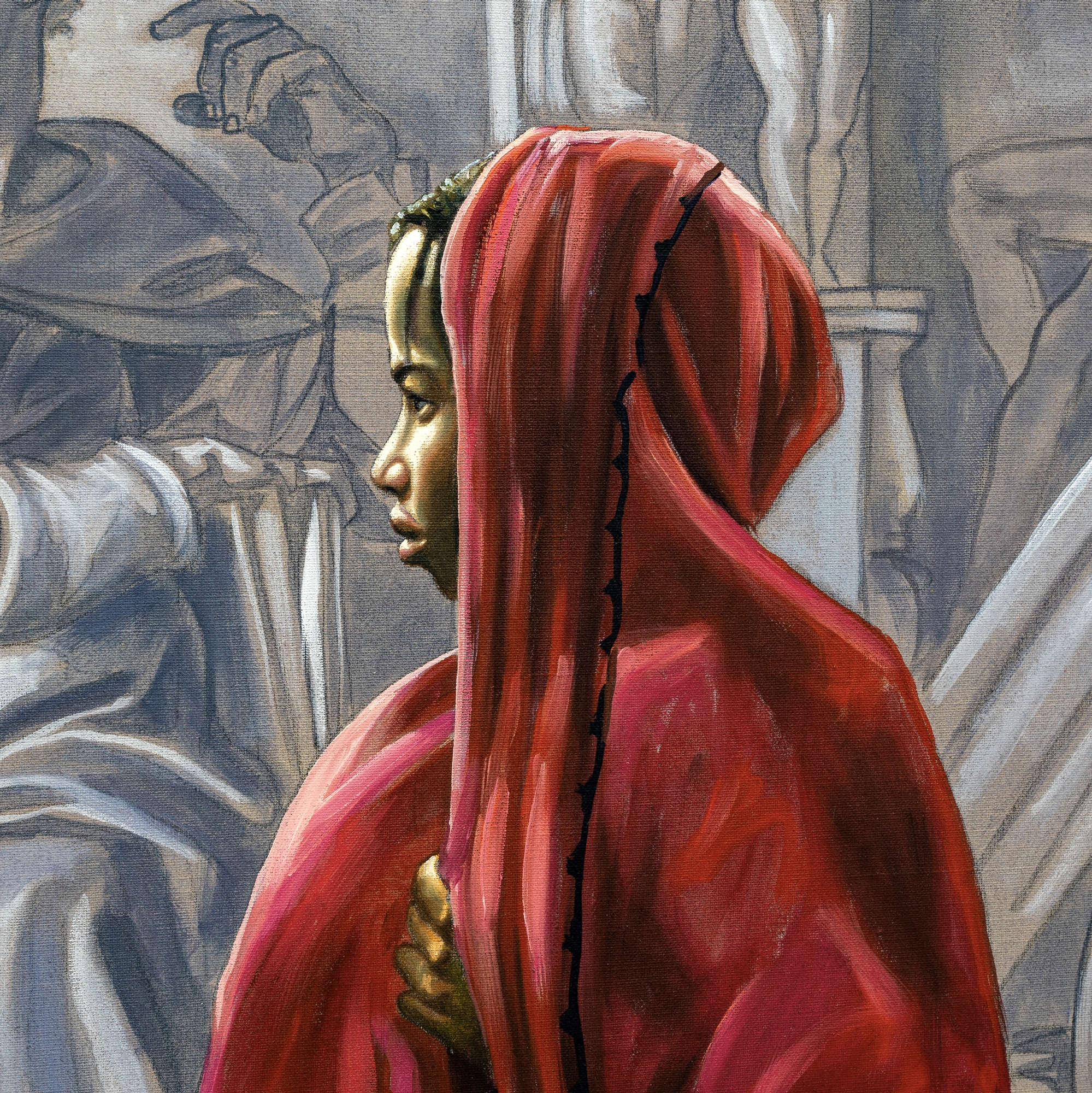 Oil on Canvas "Untitled" Unique Work by Ali Hassoun, year 2003