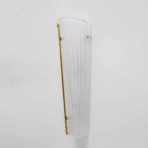 Pair of Mid-century Modern Style Italian Murano Glass and Brass Sconces