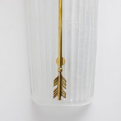Pair of Mid-century Modern Style Italian Murano Glass and Brass Sconces - Image 9