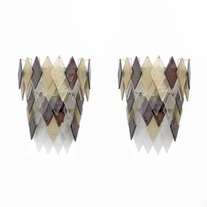 Pair of Modern Italian Murano Glass Sconces