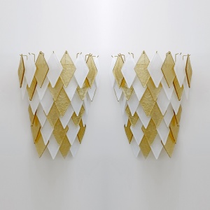 Pair of Modern Italian Murano Glass Sconces
