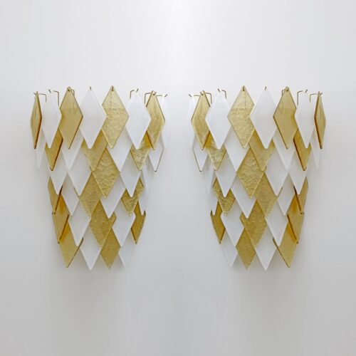 Pair of Modern Italian Murano Glass Sconces