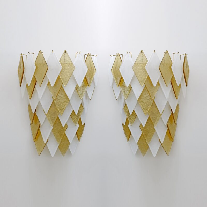 Pair of Modern Italian Murano Glass Sconces