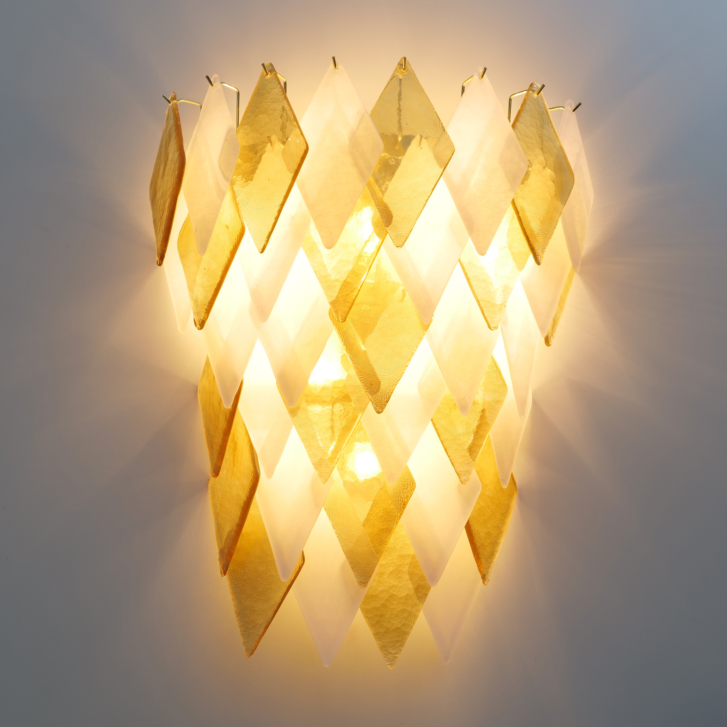 Pair of Modern Italian Murano Glass Sconces