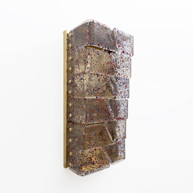 Pair of Mid-century Modern Style Italian Murano Glass and Brass Sconces - Image 6