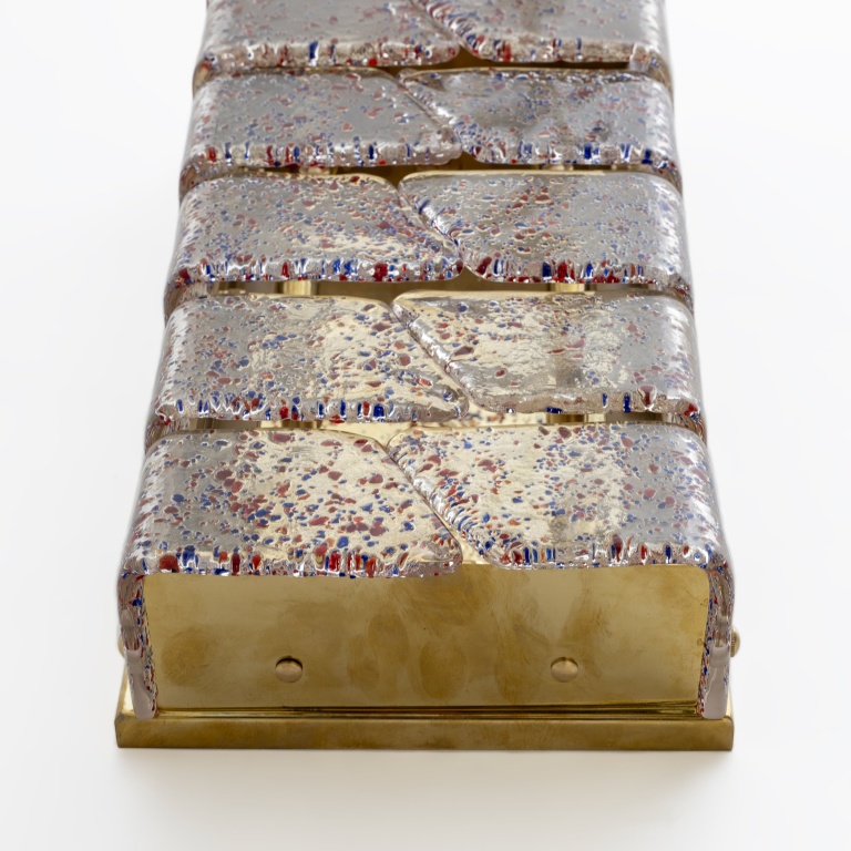 Pair of Mid-century Modern Style Italian Murano Glass and Brass Sconces - Image 8