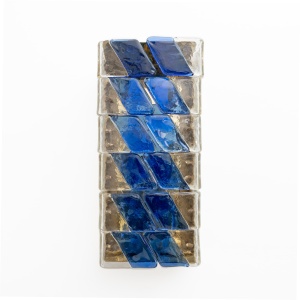 Pair of Mid-century Modern Style Italian Murano Glass and Brass Sconces