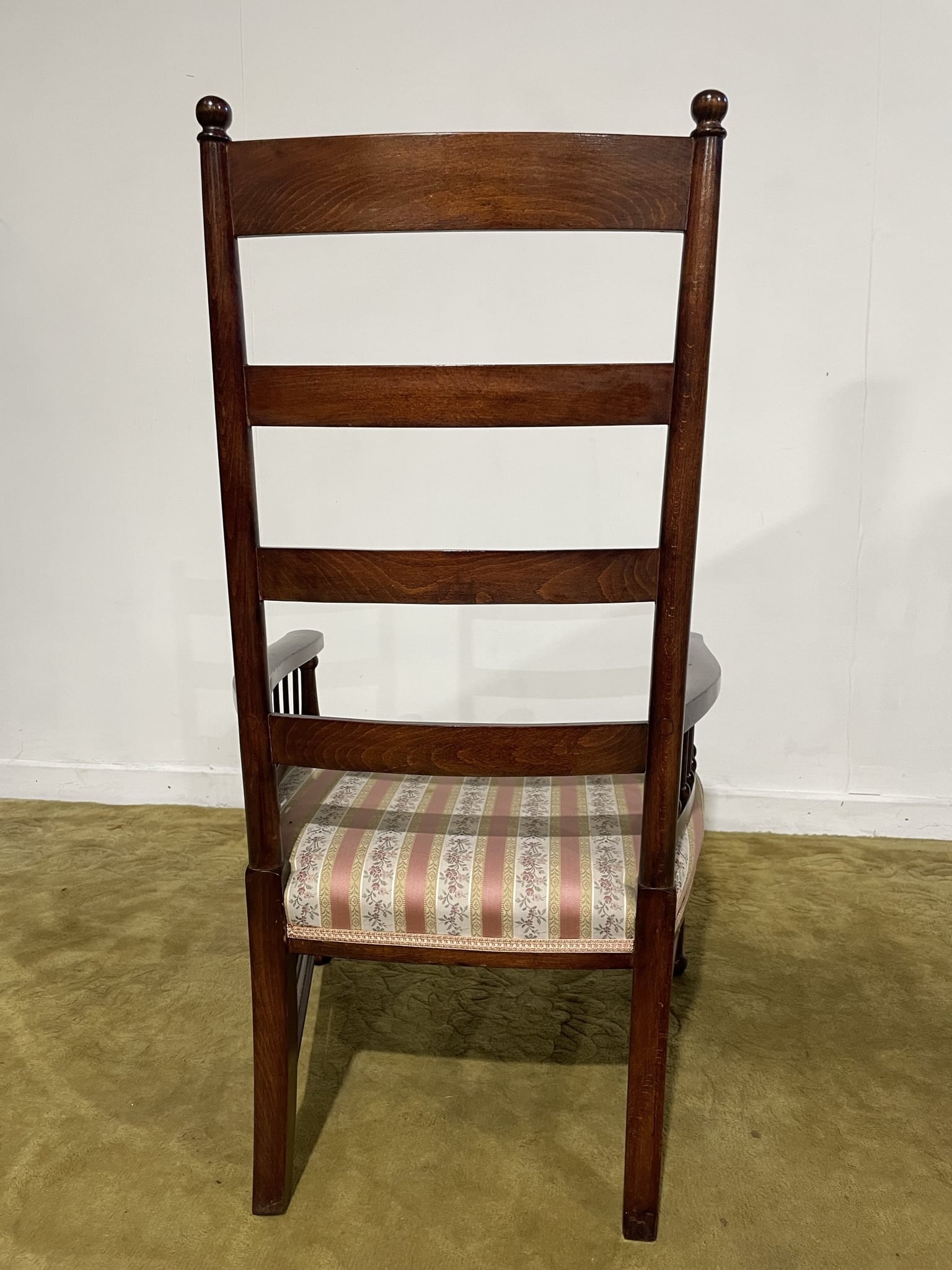 Arts & Crafts Beech Ladder Back Nursing Chair
