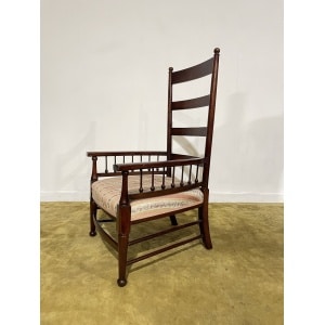 Arts & Crafts Beech Ladder Back Nursing Chair