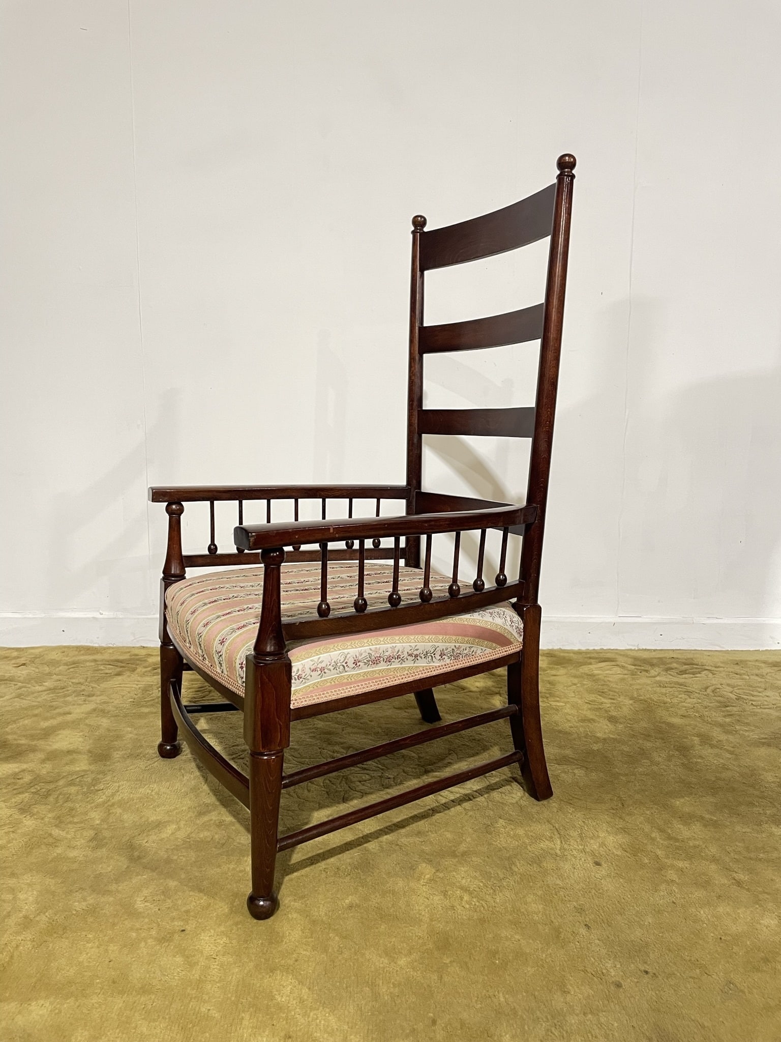 Arts & Crafts Beech Ladder Back Nursing Chair
