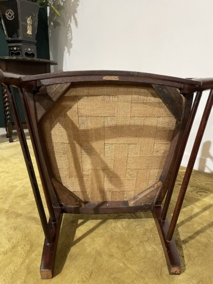 Arts & Crafts Beech Ladder Back Nursing Chair - Image 10