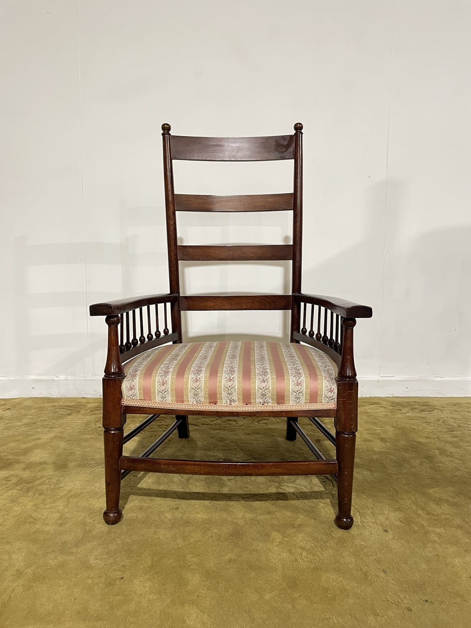 Arts & Crafts Beech Ladder Back Nursing Chair