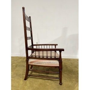 Arts & Crafts Beech Ladder Back Nursing Chair