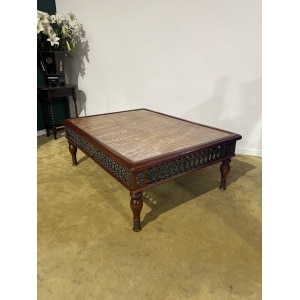 Cast Iron Spanish Occasional Table With Slate Marble Top