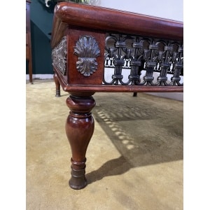 Cast Iron Spanish Occasional Table With Slate Marble Top
