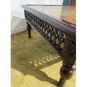Cast Iron Spanish Occasional Table With Slate Marble Top